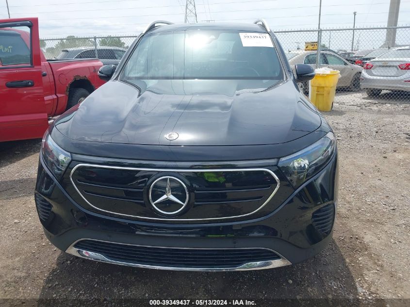 2022 Mercedes-Benz Eqb 300 Suv 4Matic VIN: W1N9M0KB5NN011590 Lot: 39349437