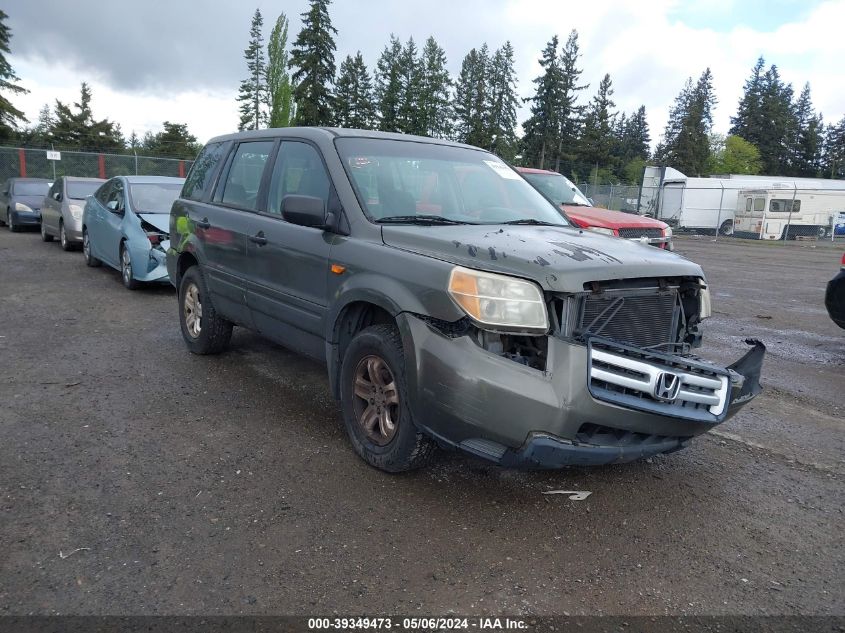 2006 Honda Pilot Lx VIN: 5FNYF28176B040354 Lot: 39349473