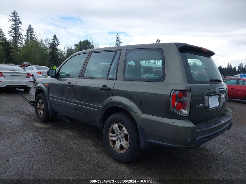 2006 Honda Pilot Lx VIN: 5FNYF28176B040354 Lot: 39349473