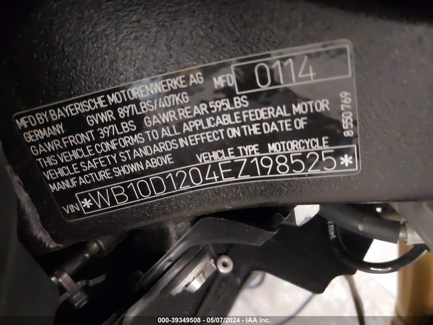 2014 BMW S 1000 R - WB10D1204EZ198525