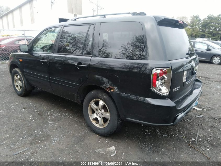 2007 Honda Pilot Ex-L VIN: 2HKYF18747H509188 Lot: 39349613