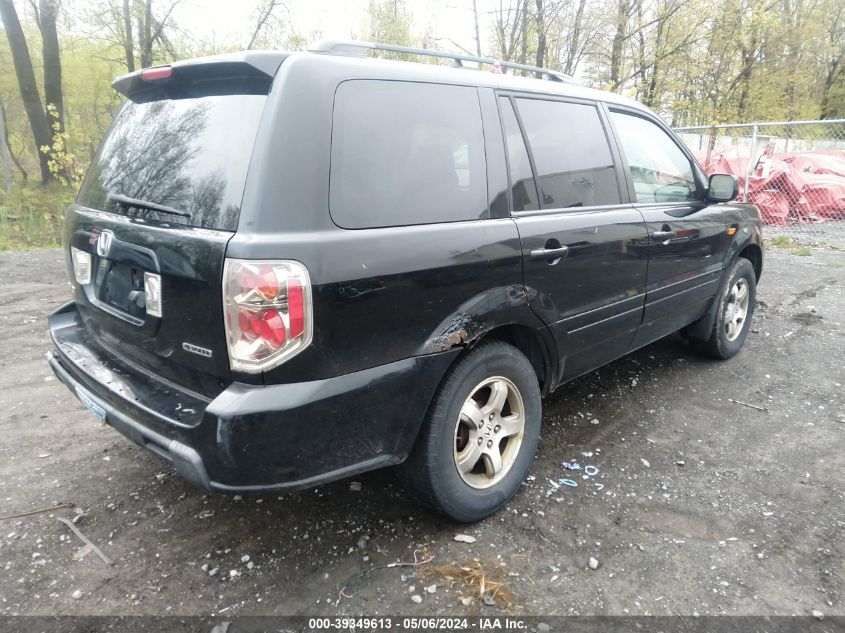 2007 Honda Pilot Ex-L VIN: 2HKYF18747H509188 Lot: 39349613