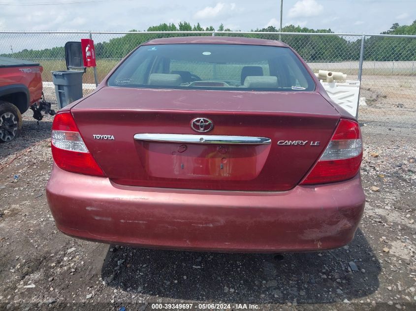 2002 Toyota Camry Le VIN: 4T1BE32K22U034846 Lot: 39349697