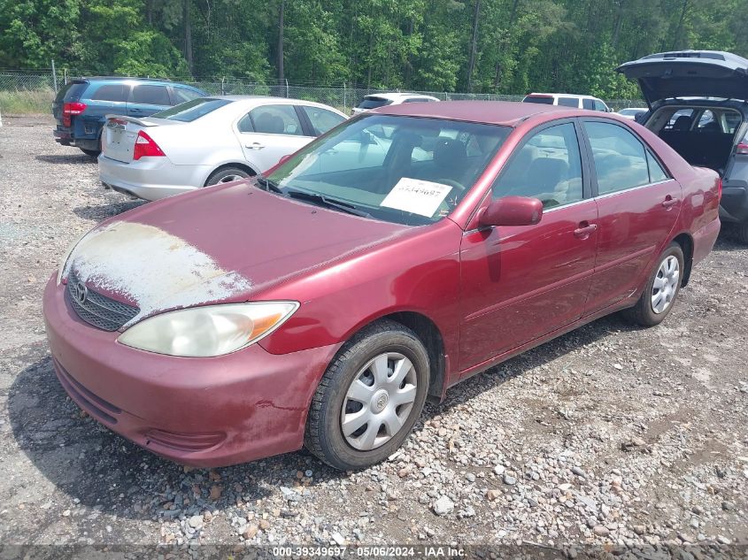 2002 Toyota Camry Le VIN: 4T1BE32K22U034846 Lot: 39349697