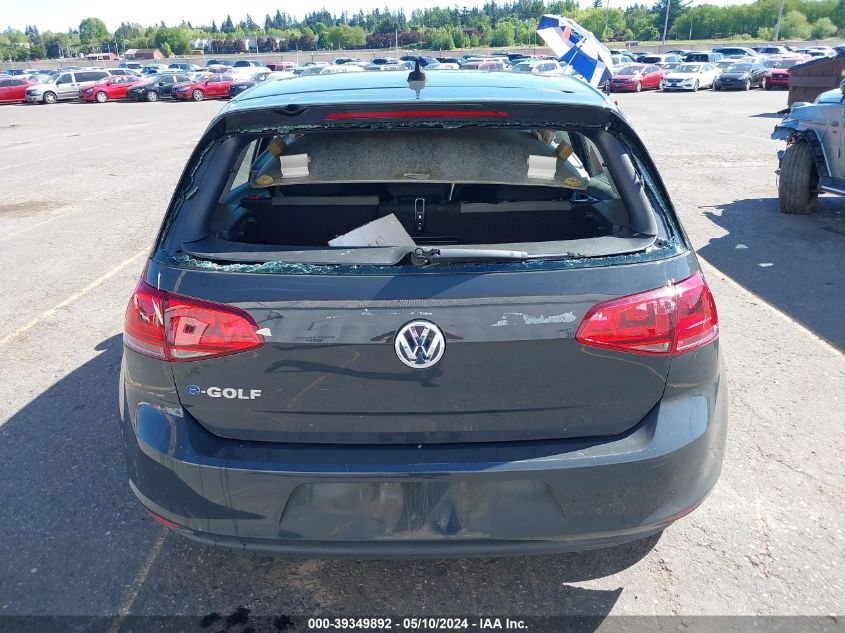 2016 Volkswagen E-Golf Se VIN: WVWKP7AU3GW910893 Lot: 39349892