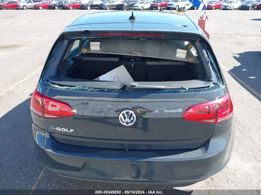 2016 Volkswagen E-Golf Se VIN: WVWKP7AU3GW910893 Lot: 39349892