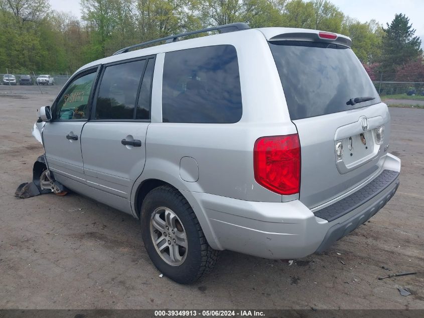 2005 Honda Pilot Ex-L VIN: 5FNYF18695B029134 Lot: 39349913