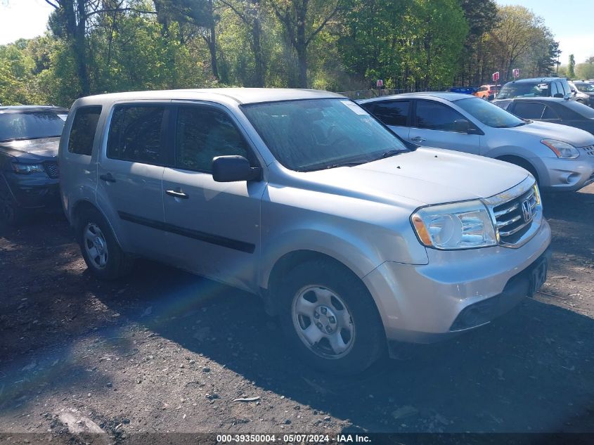 2013 Honda Pilot Lx VIN: 5FNYF4H27DB020977 Lot: 39350004