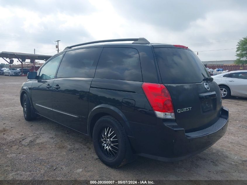 2006 Nissan Quest 3.5 Se VIN: 5N1BV28U46N123482 Lot: 39350007