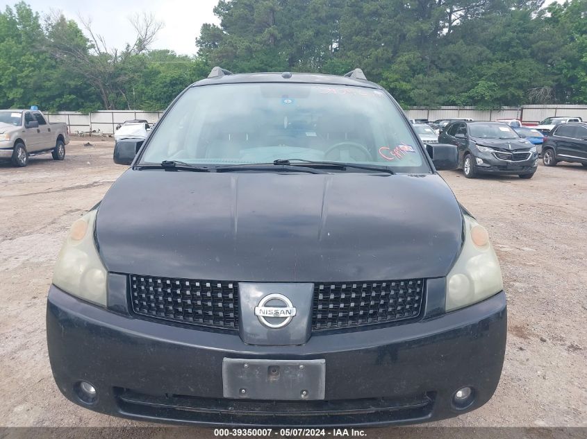 2006 Nissan Quest 3.5 Se VIN: 5N1BV28U46N123482 Lot: 39350007