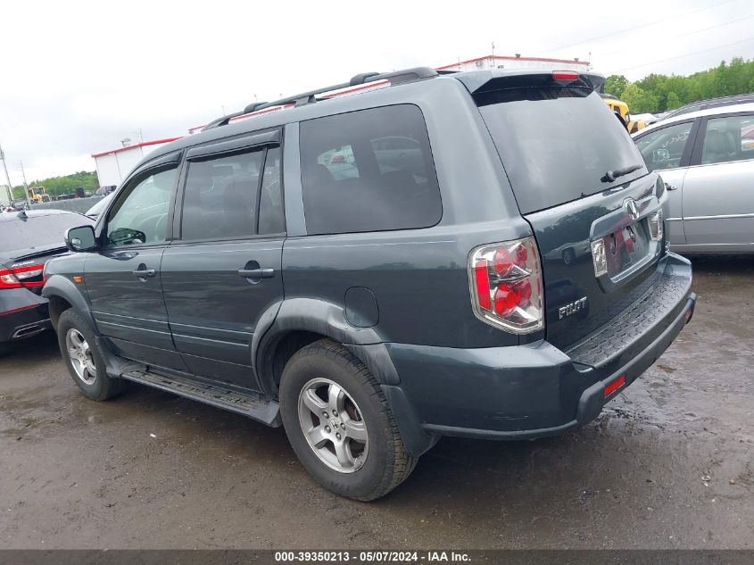 2006 Honda Pilot Ex-L VIN: 2HKYF186X6H523943 Lot: 39350213