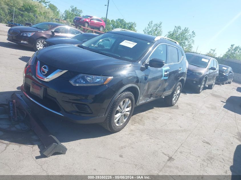 2016 Nissan Rogue Sv VIN: KNMAT2MV7GP736772 Lot: 39350225