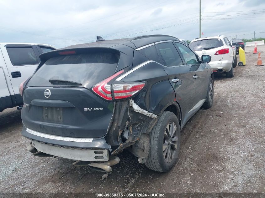 2017 Nissan Murano Sv VIN: 5N1AZ2MH8HN118572 Lot: 39350375