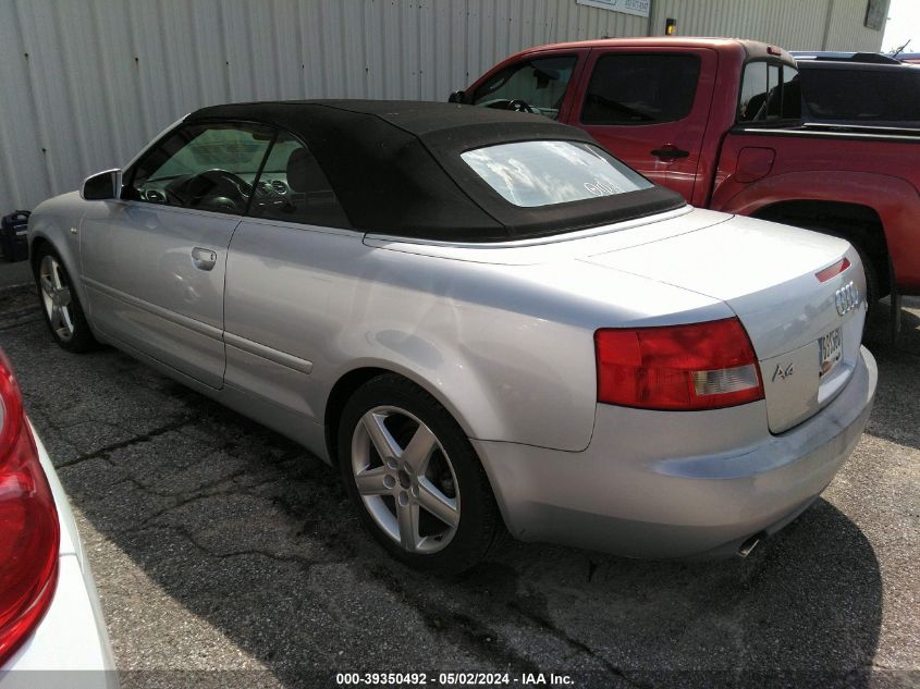 2004 Audi A4 1.8T VIN: WAUAC48H14K025039 Lot: 39350492