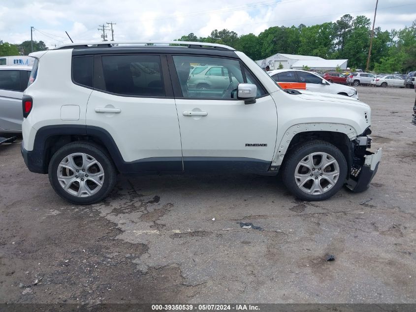 2016 Jeep Renegade Limited VIN: ZACCJBDT4GPE26904 Lot: 39350539