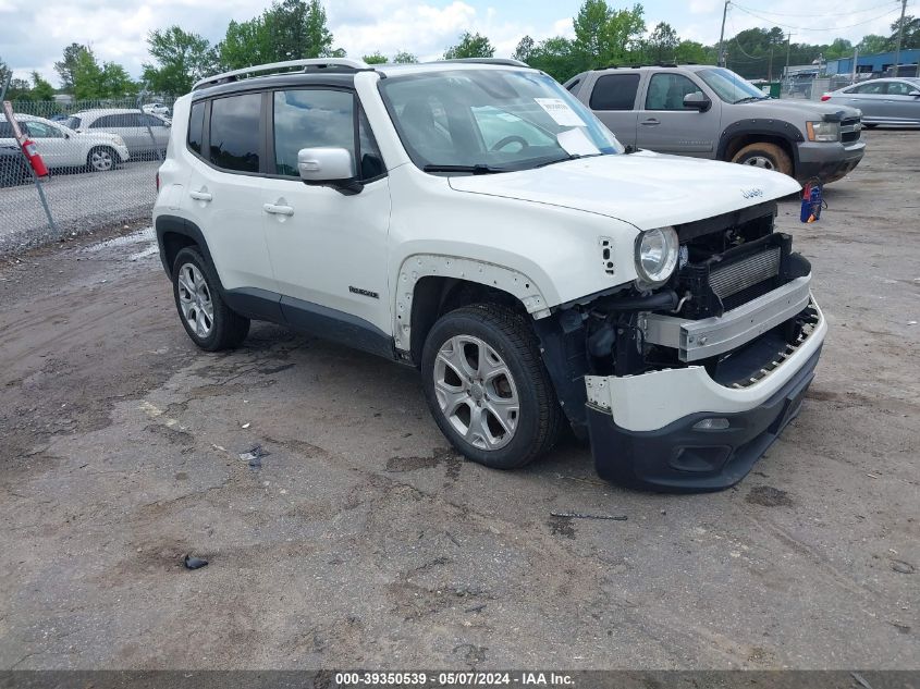 2016 Jeep Renegade Limited VIN: ZACCJBDT4GPE26904 Lot: 39350539