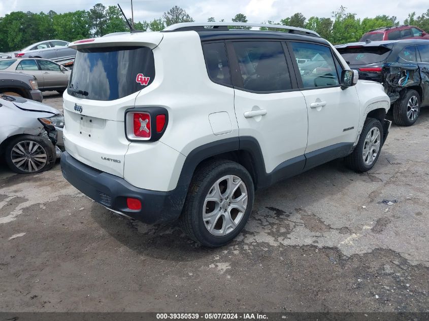 2016 Jeep Renegade Limited VIN: ZACCJBDT4GPE26904 Lot: 39350539