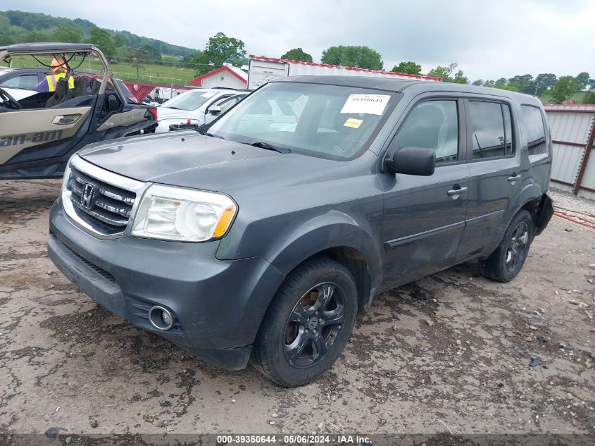 2012 Honda Pilot Ex-L VIN: 5FNYF3H58CB037418 Lot: 39350644