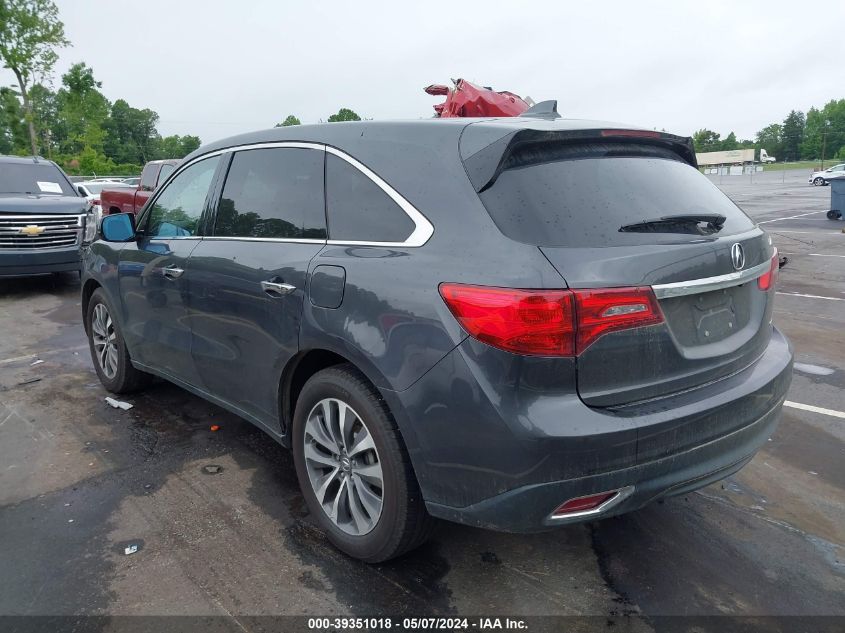 2016 Acura Mdx Technology Acurawatch Plus Packages/Technology Package VIN: 5FRYD4H46GB046271 Lot: 39351018