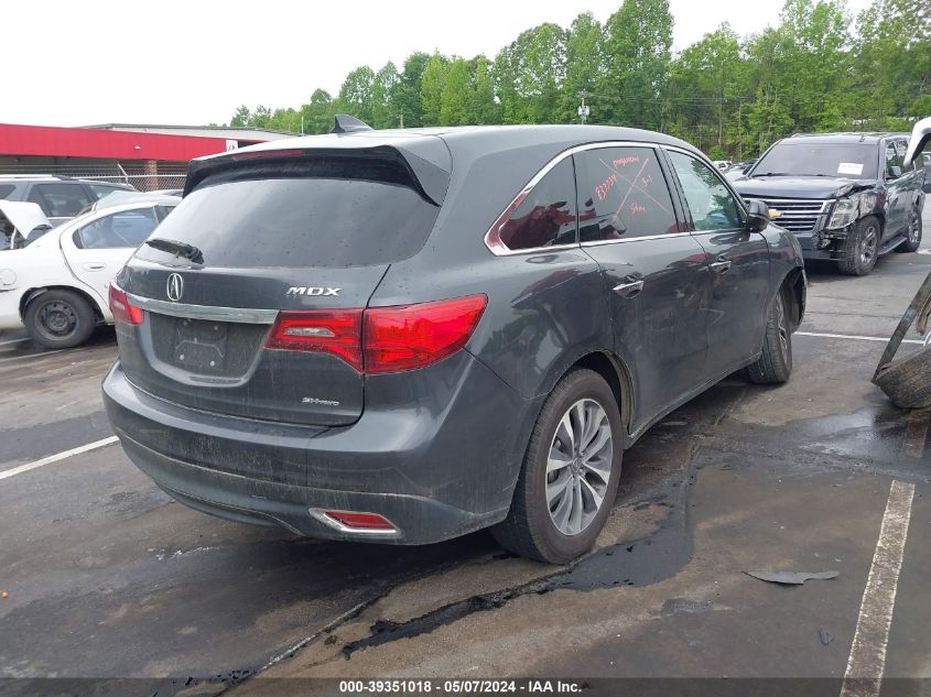 2016 Acura Mdx Technology Acurawatch Plus Packages/Technology Package VIN: 5FRYD4H46GB046271 Lot: 39351018