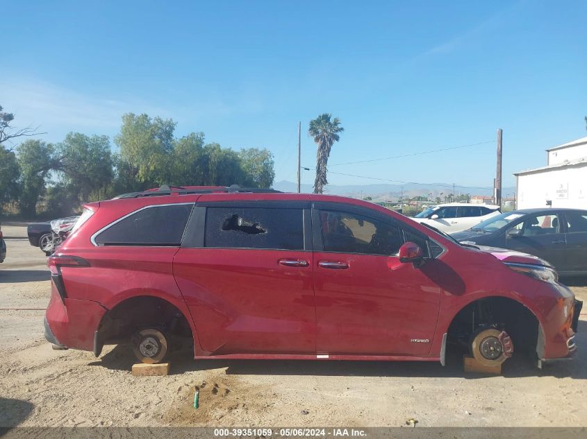 2021 Toyota Sienna Xle VIN: 5TDYRKEC3MS067783 Lot: 40780667