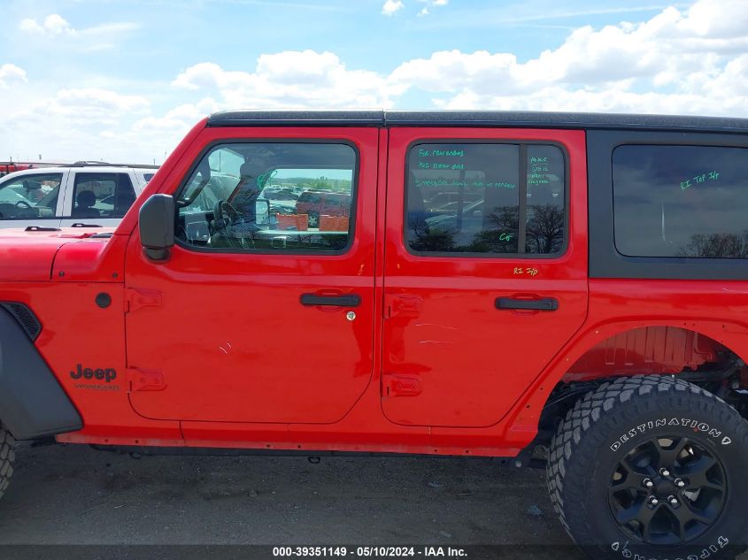 2021 Jeep Wrangler Unlimited Willys 4X4 VIN: 1C4HJXDN3MW711189 Lot: 39351149