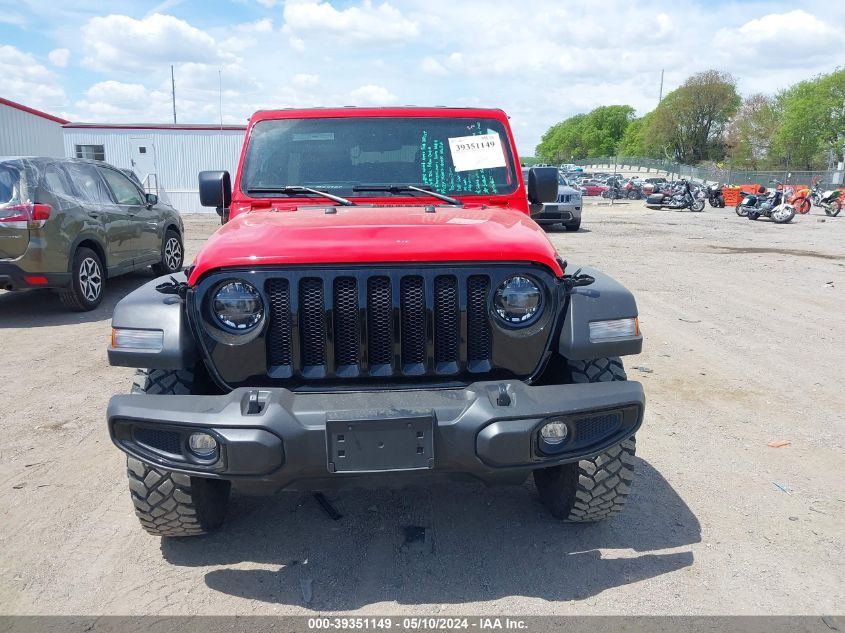 2021 Jeep Wrangler Unlimited Willys 4X4 VIN: 1C4HJXDN3MW711189 Lot: 39351149