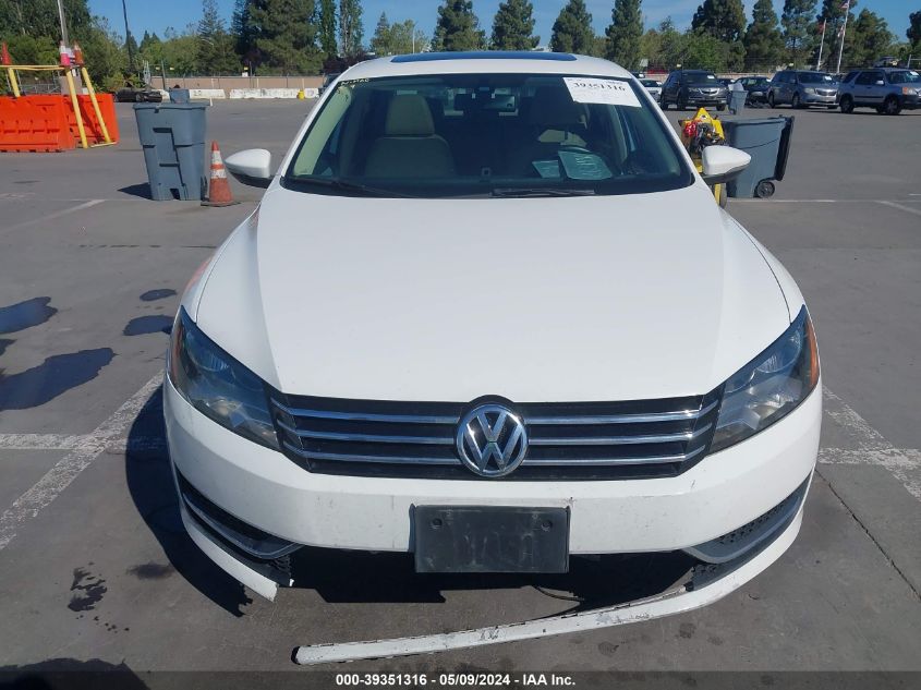 2012 Volkswagen Passat 2.5L Se VIN: 1VWBP7A38CC082646 Lot: 39351316