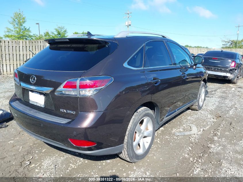 2013 Lexus Rx 350 VIN: 2T2BK1BA9DC207122 Lot: 39351322