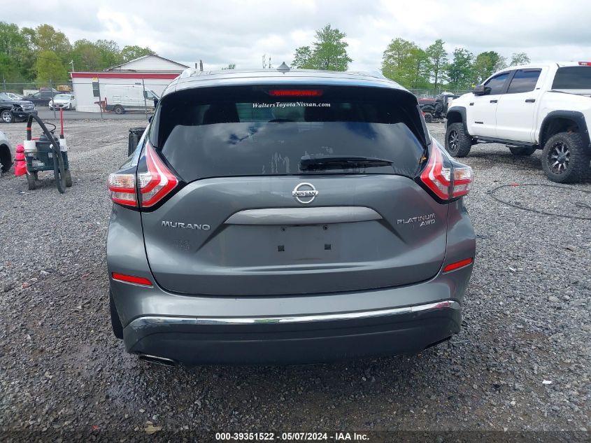 2015 Nissan Murano Platinum VIN: 5N1AZ2MH7FN201990 Lot: 39351522