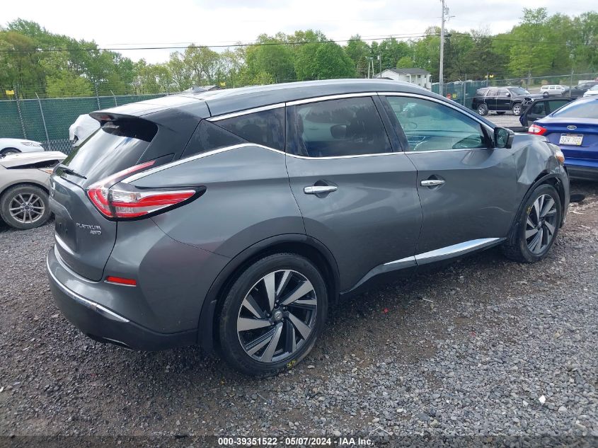 2015 Nissan Murano Platinum VIN: 5N1AZ2MH7FN201990 Lot: 39351522