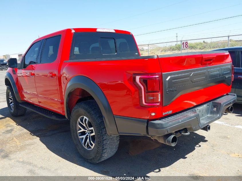 2018 Ford F-150 Raptor VIN: 1FTFW1RG7JFD73727 Lot: 39351528