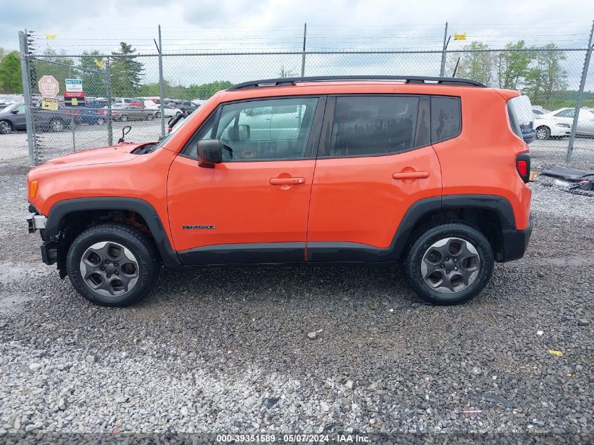 2017 Jeep Renegade Sport 4X4 VIN: ZACCJBAB3HPE43139 Lot: 39351589