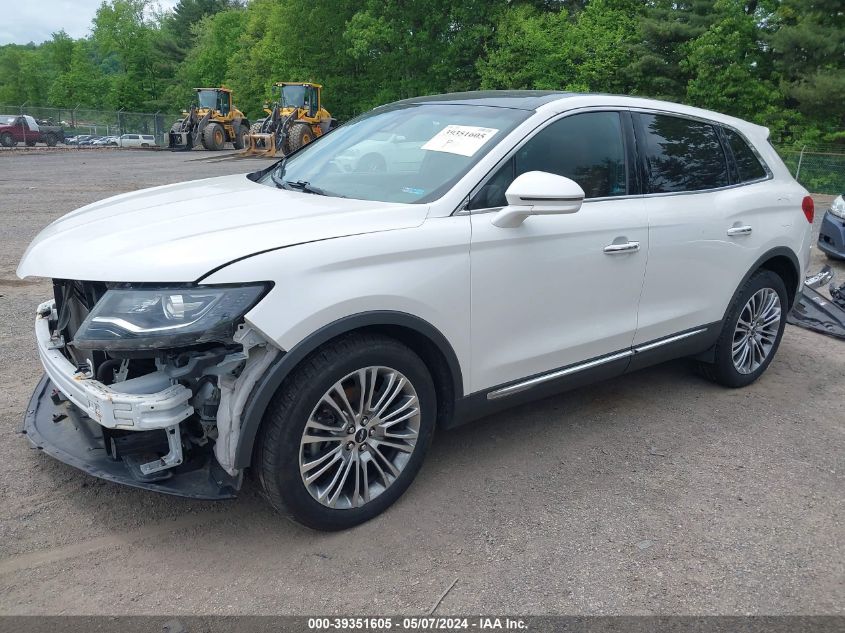 2016 Lincoln Mkx Reserve VIN: 2LMTJ8LR9GBL79267 Lot: 39351605