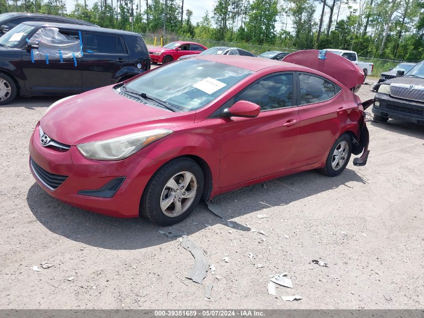 2015 Hyundai Elantra Se VIN: 5NPDH4AE9FH556847 Lot: 39351689