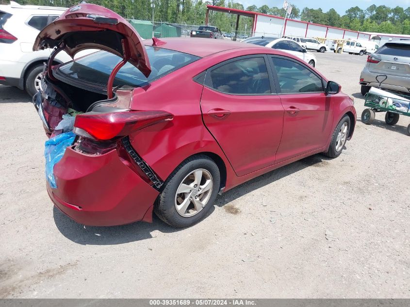 2015 Hyundai Elantra Se VIN: 5NPDH4AE9FH556847 Lot: 39351689