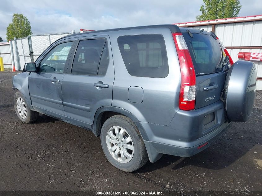 2006 Honda Cr-V Se VIN: JHLRD78956C007365 Lot: 39351699