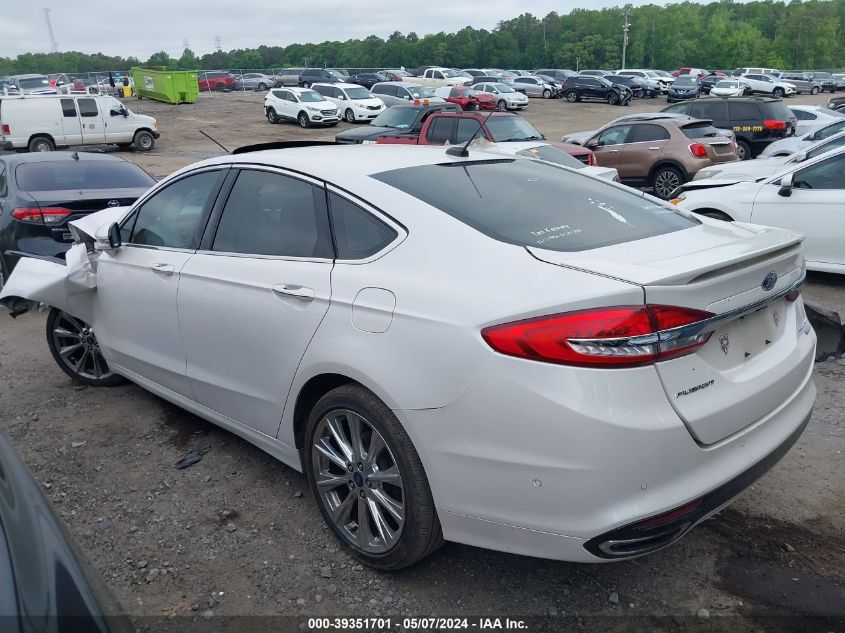 2017 FORD FUSION VIN: 3FA6P0K96HR105127