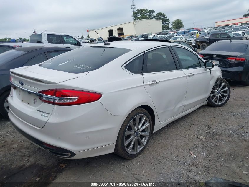 2017 FORD FUSION VIN: 3FA6P0K96HR105127