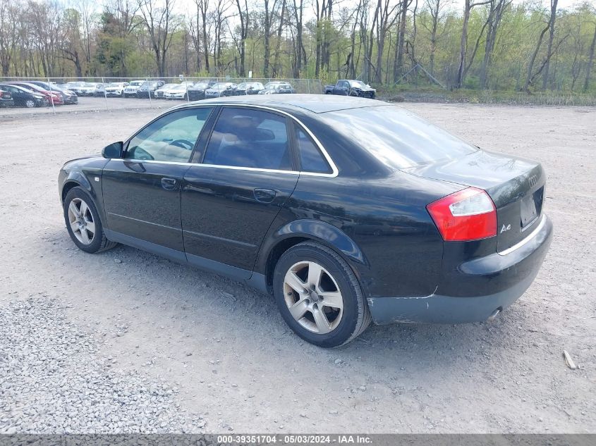 WAUJT68E22A294011 | 2002 AUDI A4