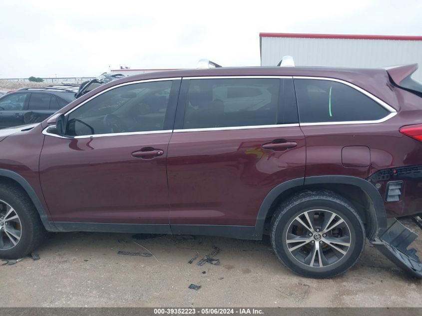 2019 Toyota Highlander Le VIN: 5TDZARFHXKS056047 Lot: 39352223