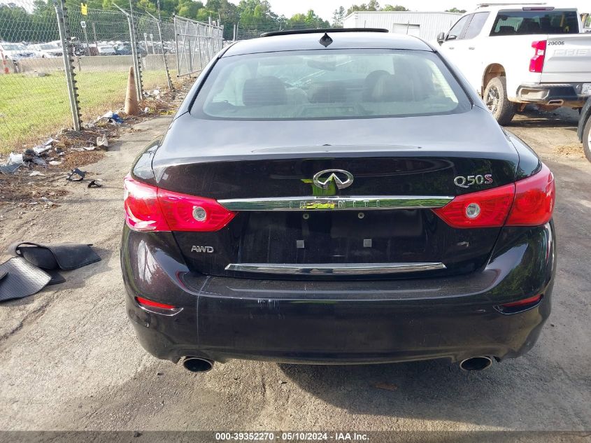 2014 Infiniti Q50 Sport VIN: JN1BV7AR3EM697358 Lot: 39352270