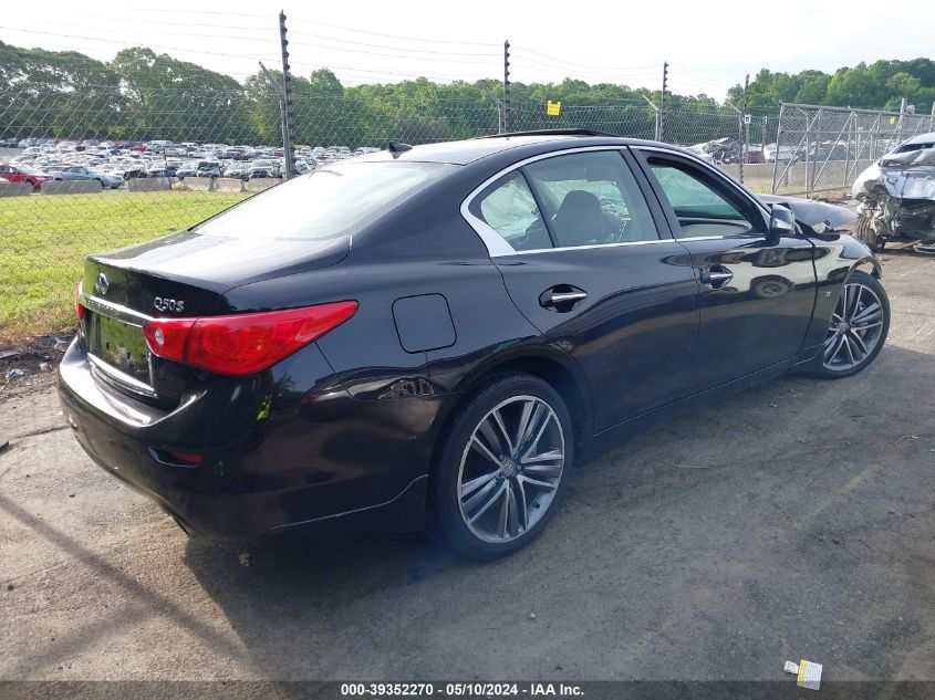 2014 Infiniti Q50 Sport VIN: JN1BV7AR3EM697358 Lot: 39352270