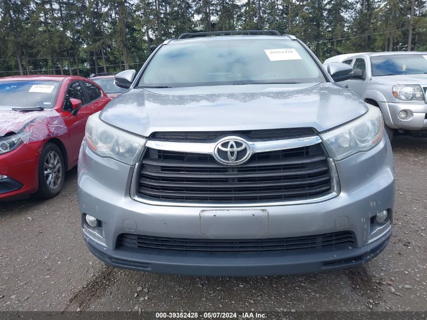 2015 Toyota Highlander Limited V6 VIN: 5TDDKRFHXFS108919 Lot: 39352428