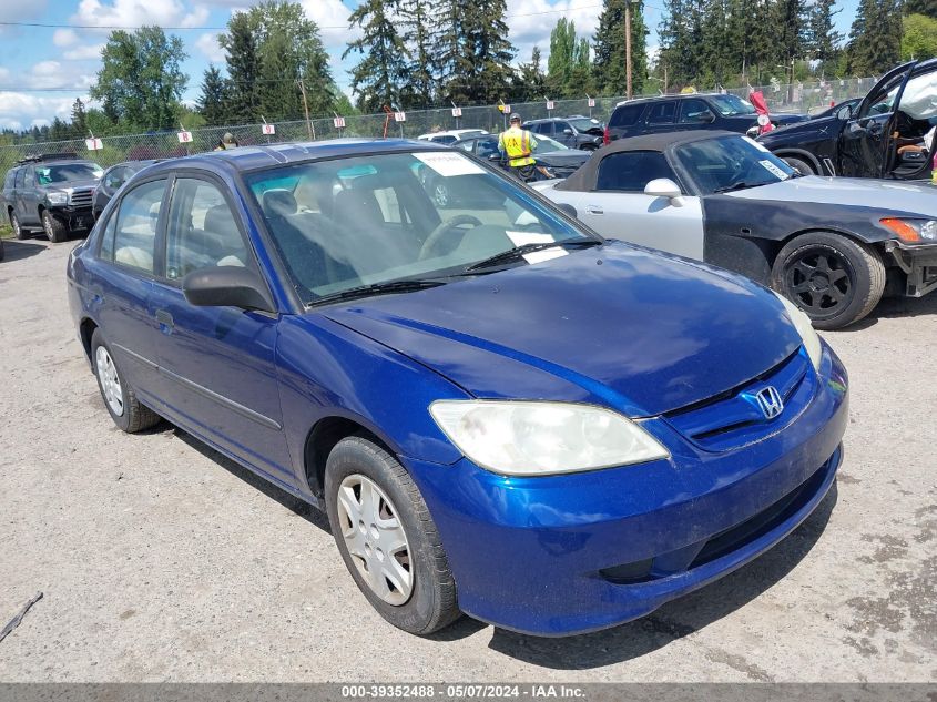 2005 Honda Civic Vp VIN: 2HGES16375H589723 Lot: 39352488