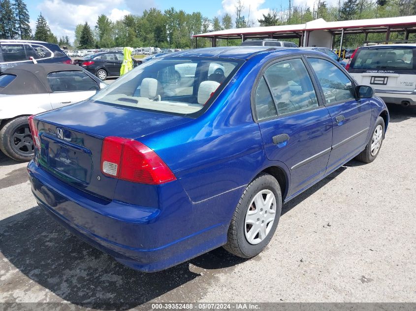 2005 Honda Civic Vp VIN: 2HGES16375H589723 Lot: 39352488