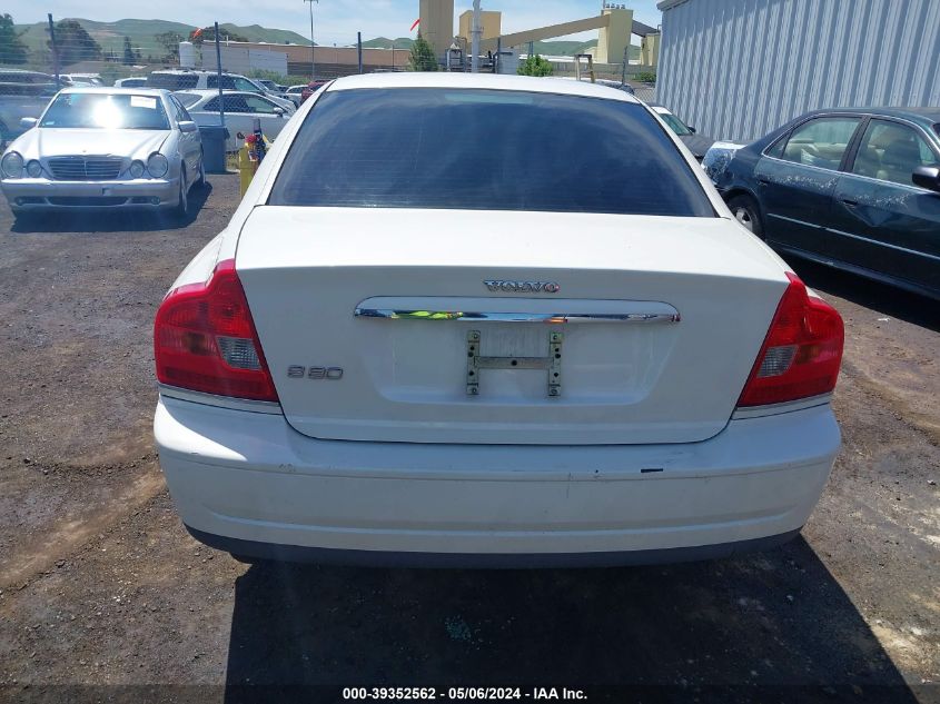 2004 Volvo S80 2.9 VIN: YV1TS92D241344421 Lot: 39352562