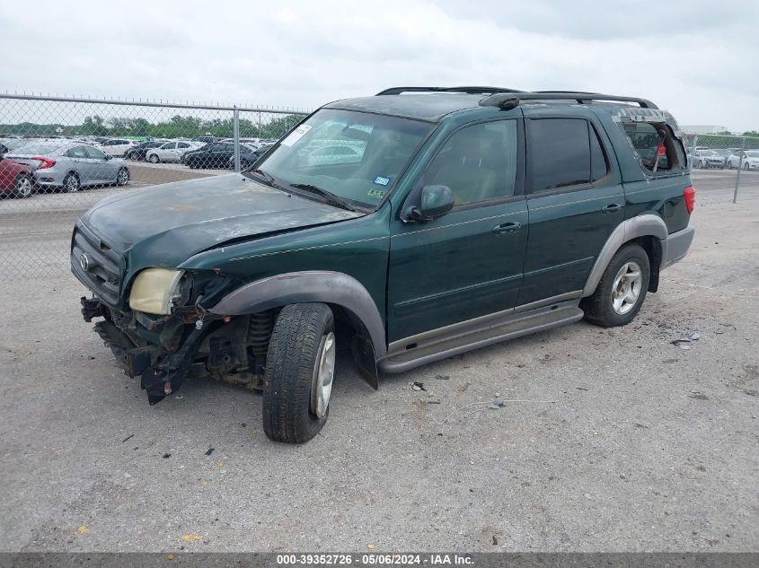 2002 Toyota Sequoia Sr5 V8 VIN: 5TDZT34A42S095746 Lot: 39352726