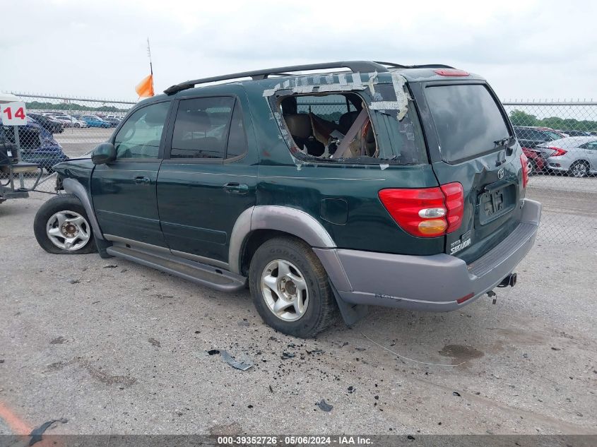 2002 Toyota Sequoia Sr5 V8 VIN: 5TDZT34A42S095746 Lot: 39352726