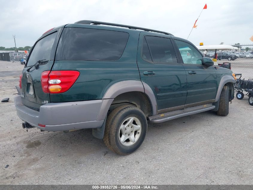 2002 Toyota Sequoia Sr5 V8 VIN: 5TDZT34A42S095746 Lot: 39352726